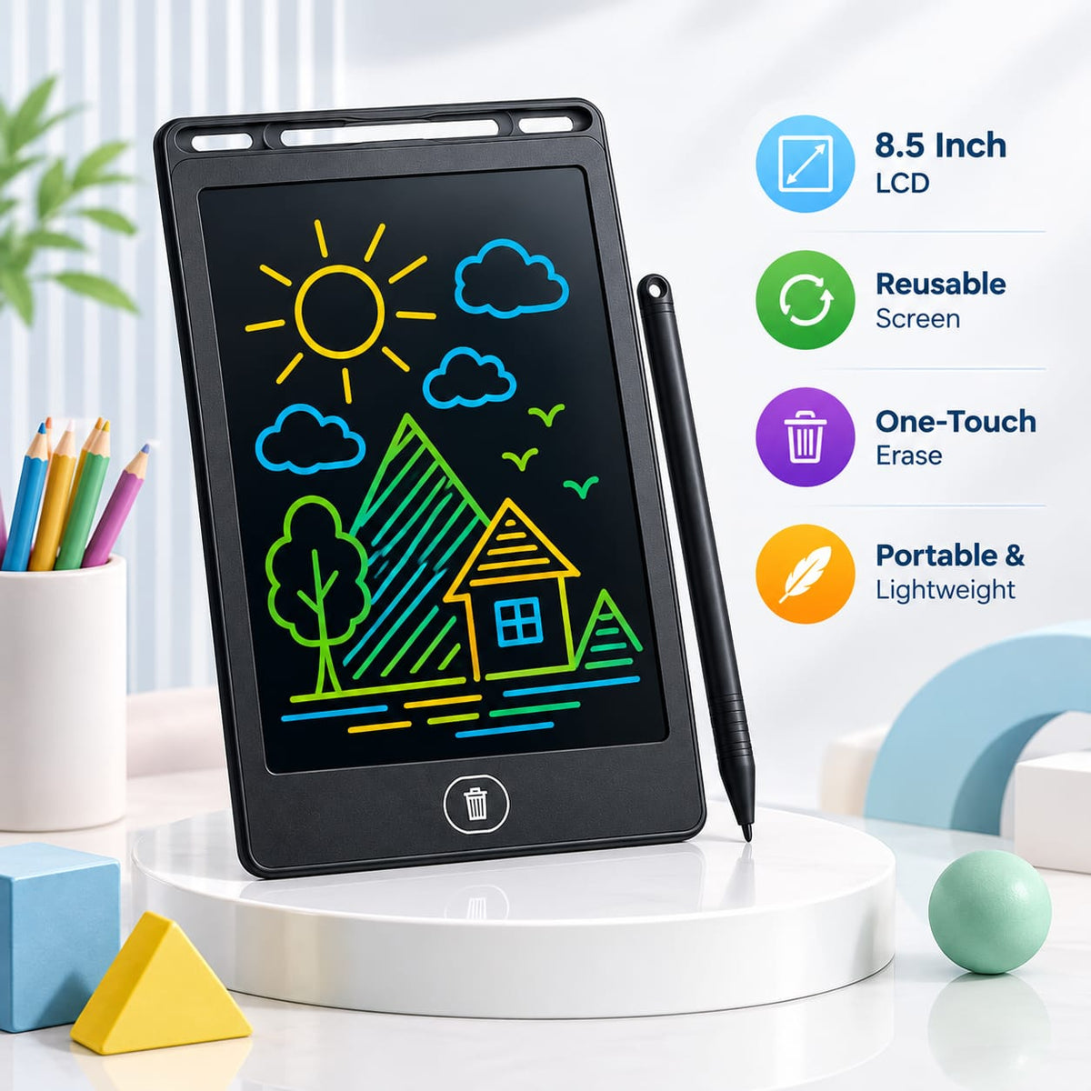 8.5-Inch LCD Writing Tablet with Stylus Pen