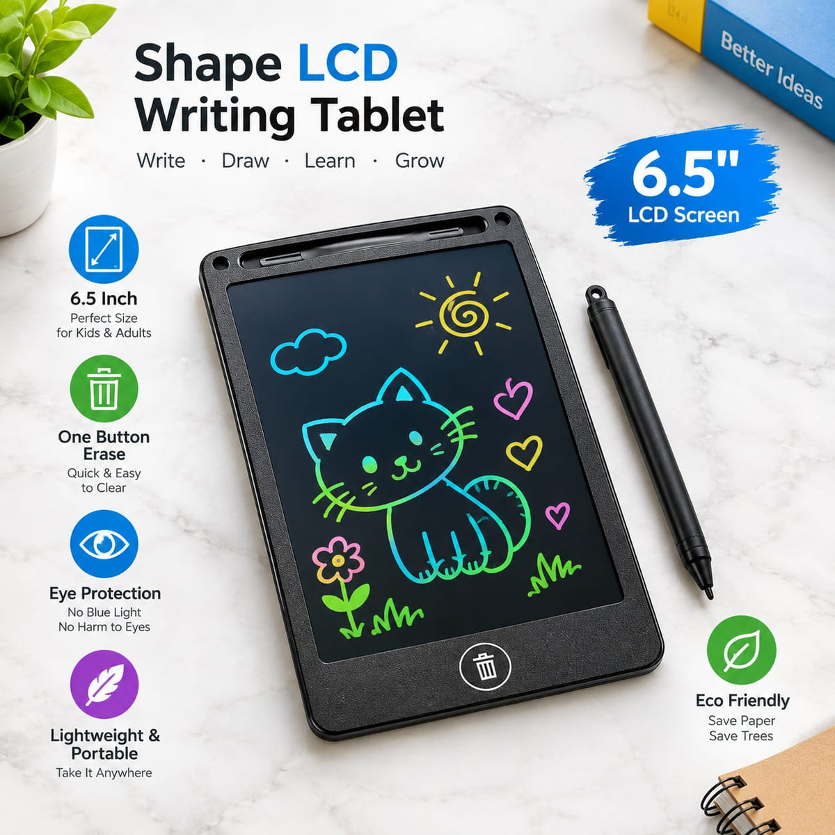 LCD Writing Tablet 6.5"