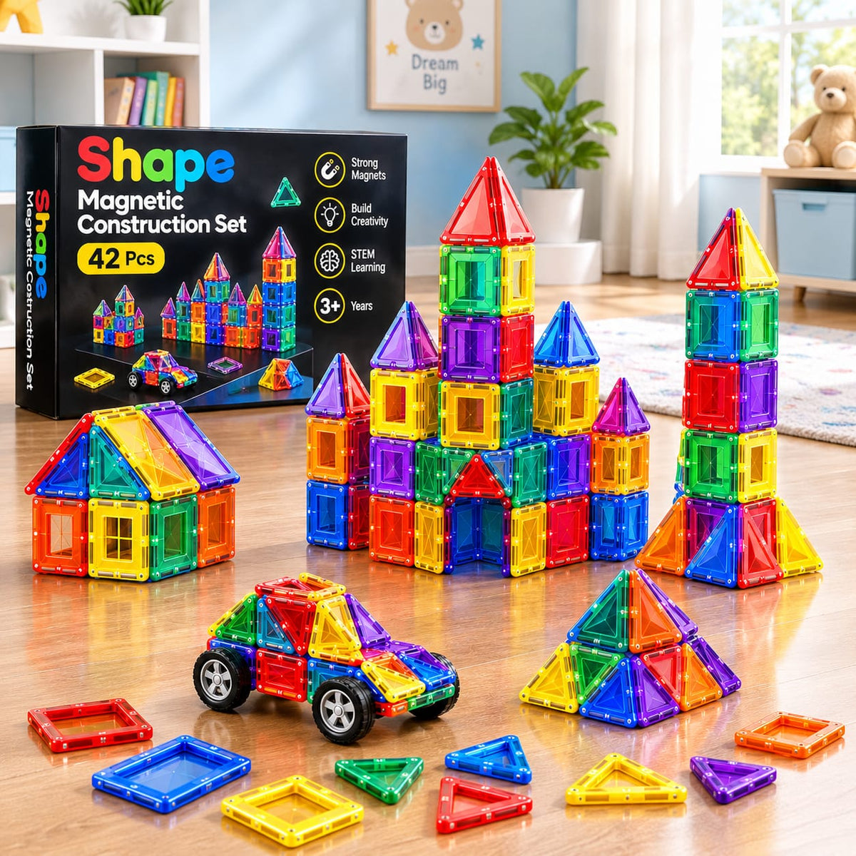 Magnetic Construction Set (42 Pcs)