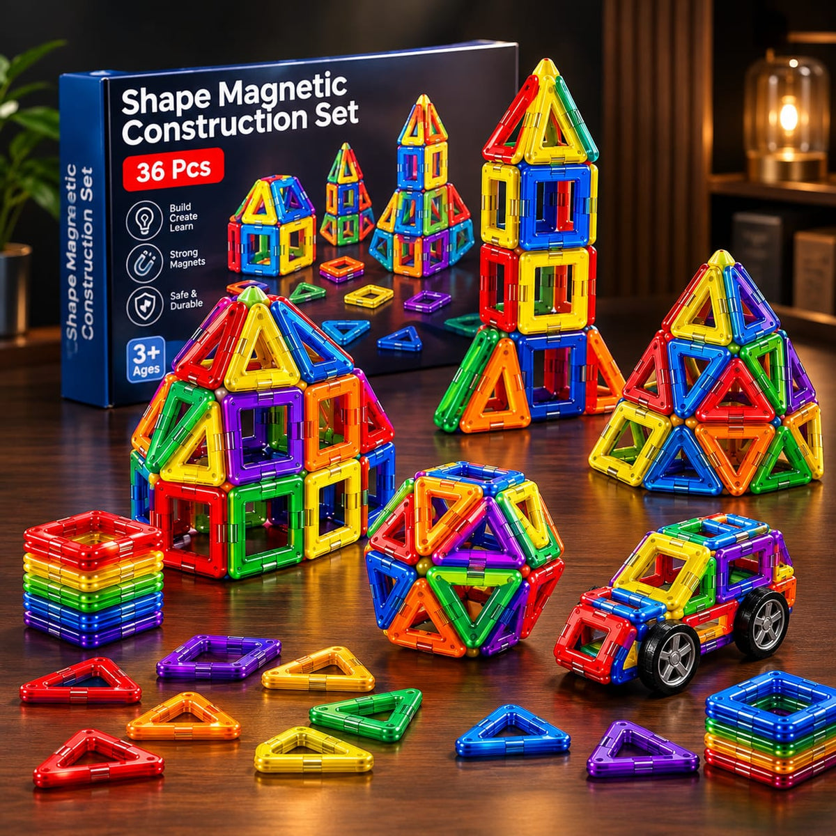 Magnetic Construction Set (36 Pcs)